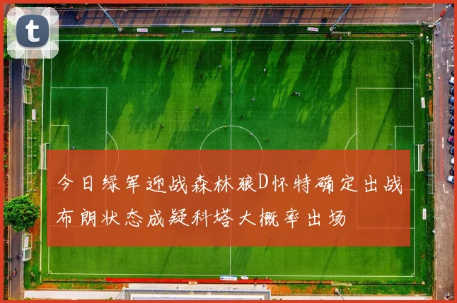 今日绿军迎战森林狼D怀特确定出战布朗状态成疑科塔大概率出场